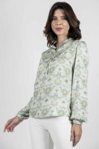 GRACE Lime Green luxury blouse