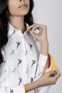 LAYLA Pointer luxury cotton satin shirt