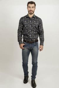 VICTOR Navy Hunting luxury men’s shirt