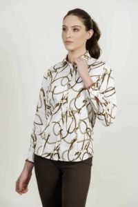 LAYLA White Chains luxury cotton satin shirt with LYCRA 2 Hartwell Layla White Chains 2 scaled