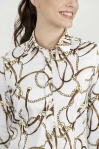 LAYLA White Chains luxury cotton satin shirt with LYCRA 3 Hartwell Layla White Chains CU scaled