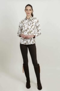 LAYLA White Chains luxury cotton satin shirt with LYCRA 4 Hartwell Layla White Chains scaled