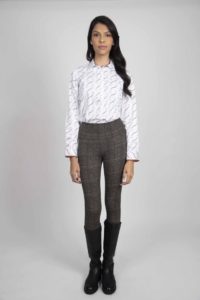 LAYLA Stirrups luxury cotton satin shirt with LYCRA