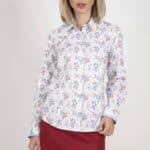 ZOE Garden Flowers luxury Oxford Cotton shirt