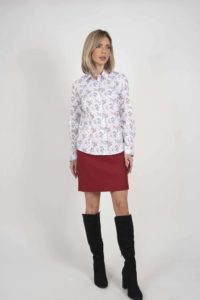 ZOE Garden Flowers luxury Oxford Cotton shirt