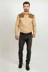 ADRIAN Beige Shooting luxury men’s shirt 3 Hartwell Adrian Mens Beige Shooting 2 scaled
