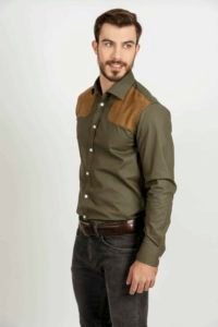ADRIAN Green Shooting luxury men’s shirt 2 Hartwell Adrian Mens Green Shooting scaled