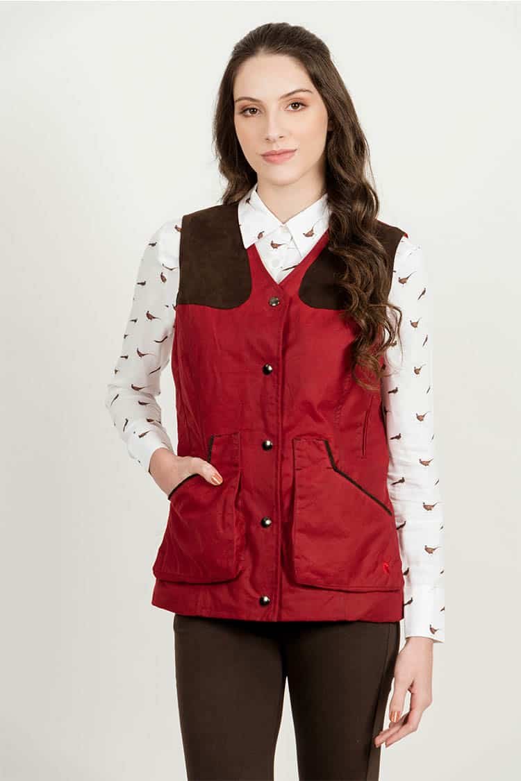 KATRINA Wax cotton gilet