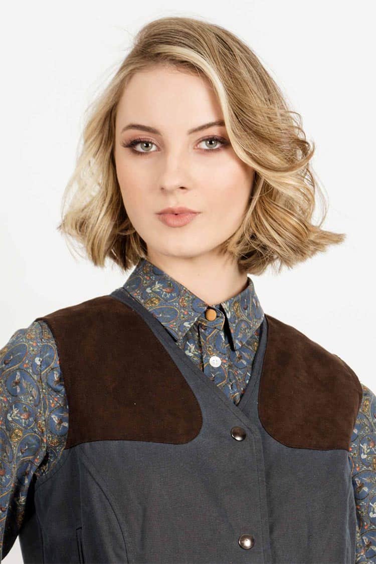 KATRINA Wax cotton gilet