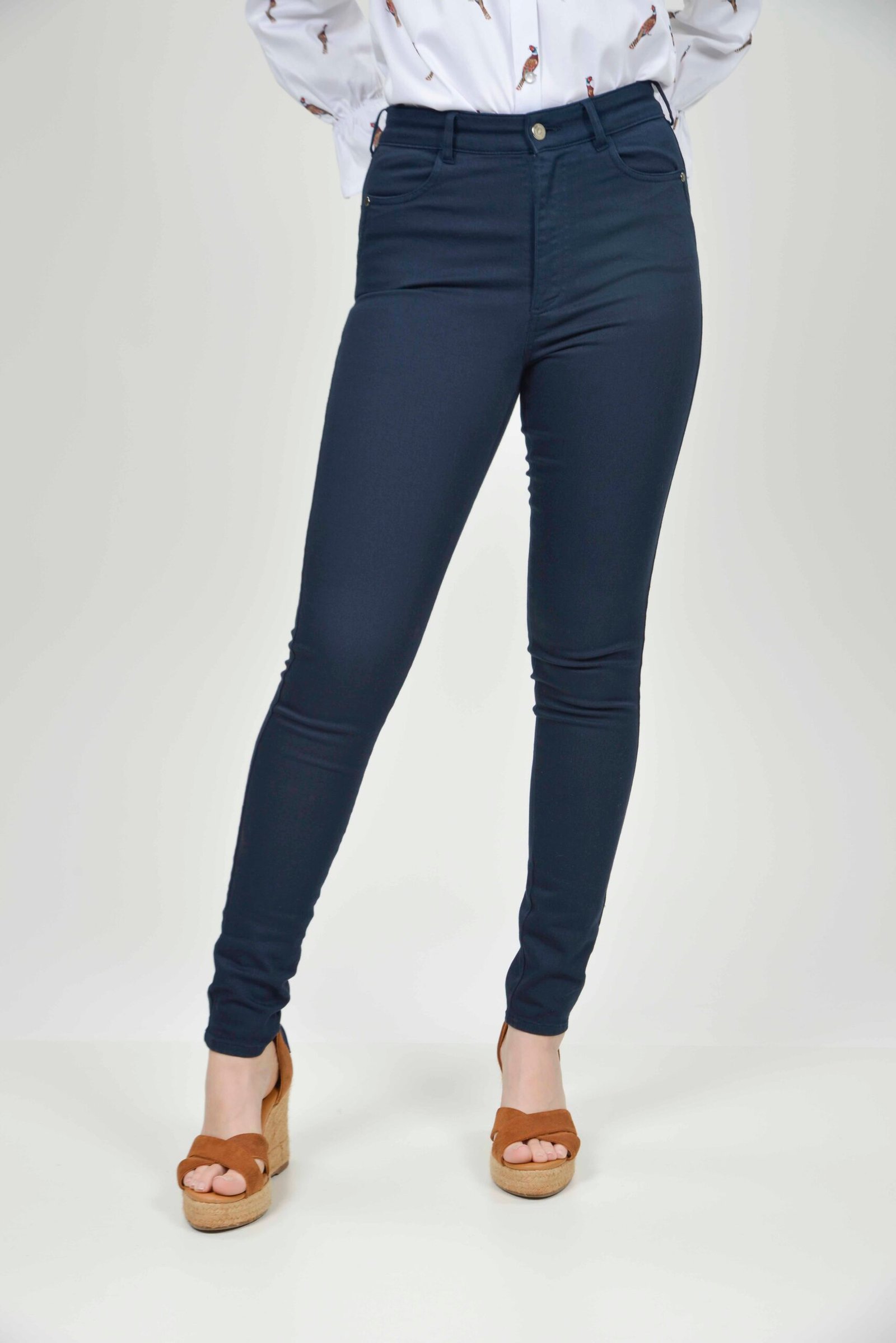 ROSIE Navy Super Skinny Cotton Jeans scaled