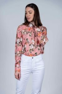LYDIA Pink Butterflies luxury viscose shirt 2 Hartwell LYDIA Pink Butterflies 2