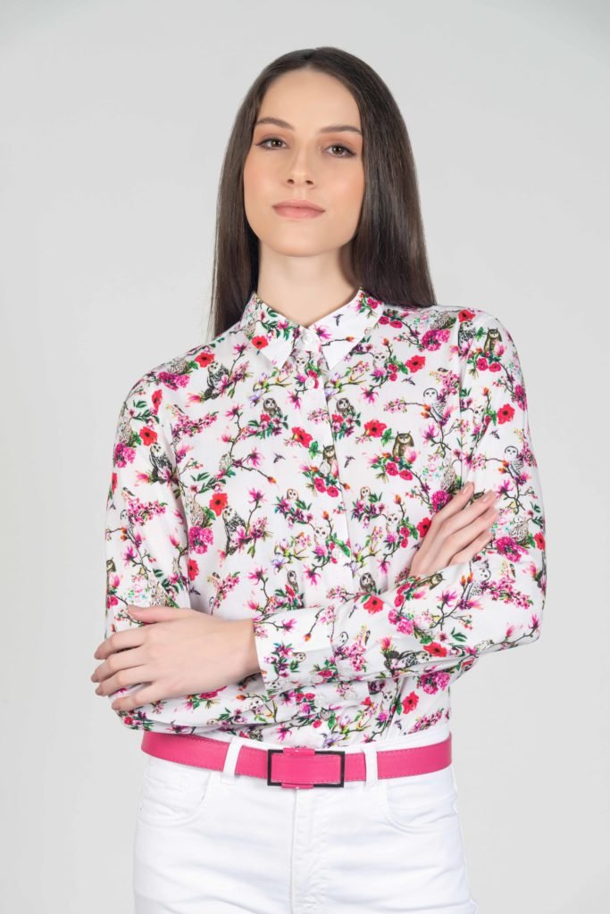 LYDIA Owls luxury viscose shirt 8 Hartwell Lydia Owls 2