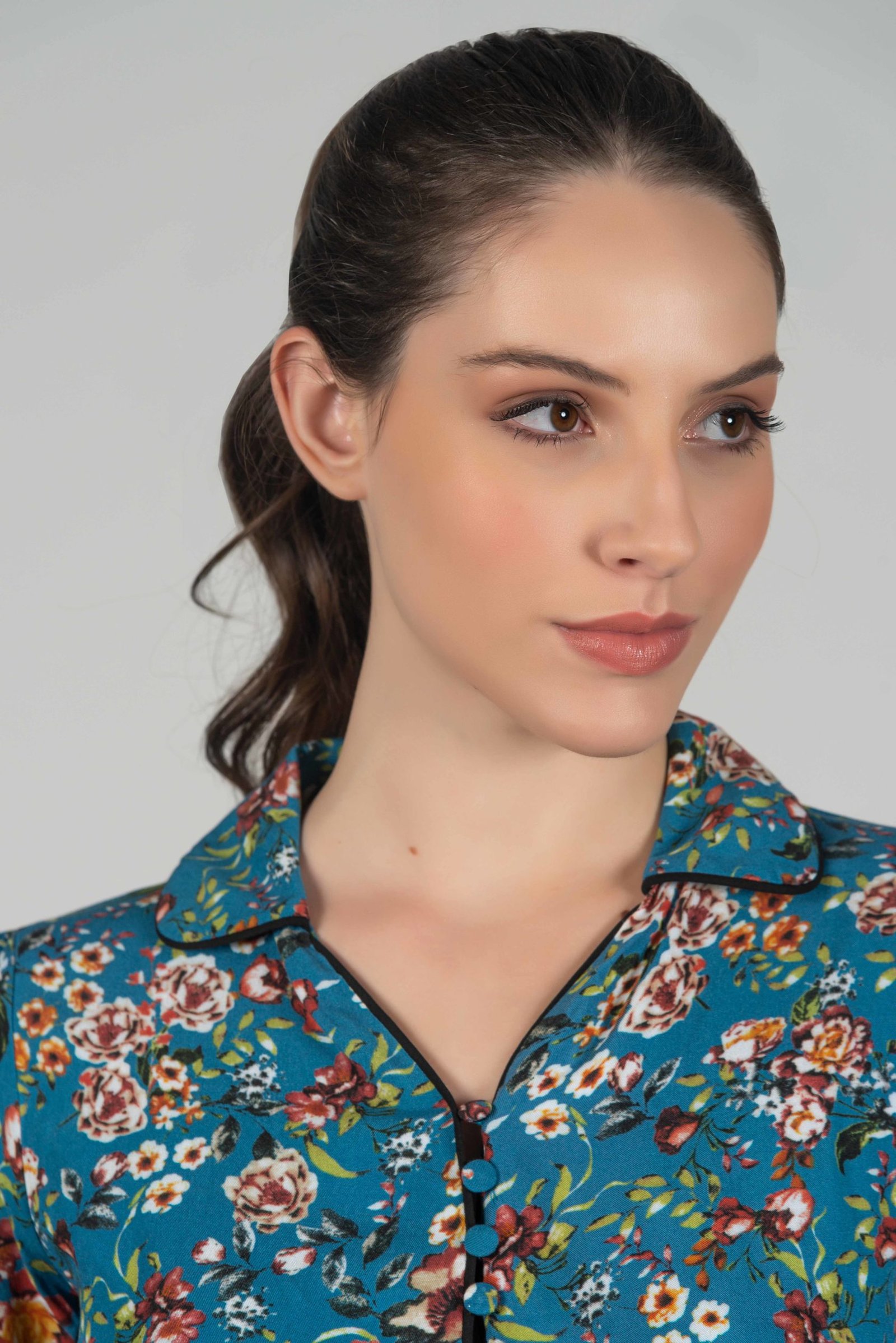 Sally Dress Blue Floral main image 1