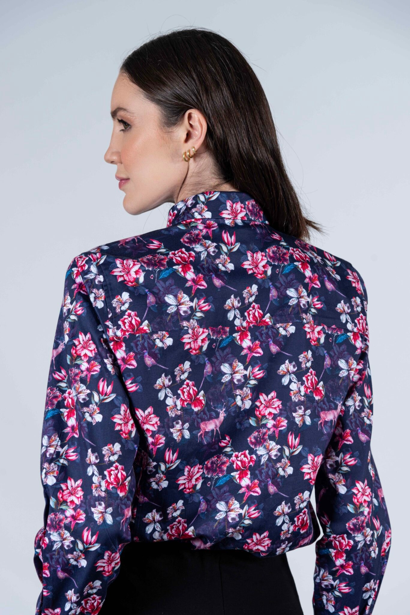 Layla Pink-Blue Cross Stitch Shirt Dress main image 0