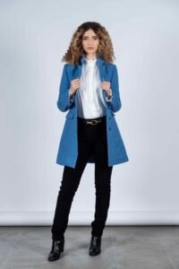 ANNA Blue Herringbone wool coat 4 Hartwell ANNA Blue Herringbone 3