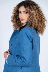 ANNA Blue Herringbone wool coat 3 Hartwell ANNA Blue Herringbone CU