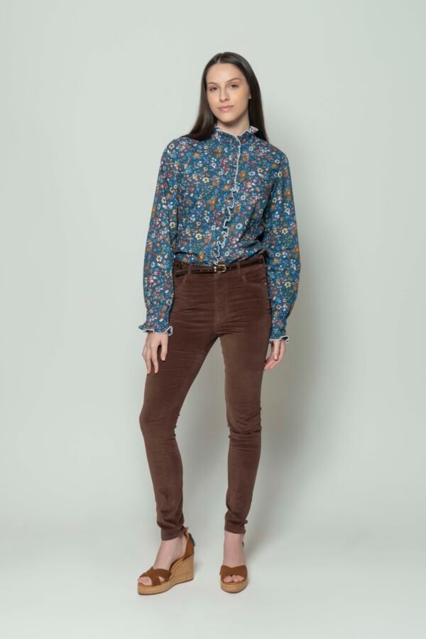 TALIA Blue Flowers luxury blouse 10 TALIA Blue Flowers 2