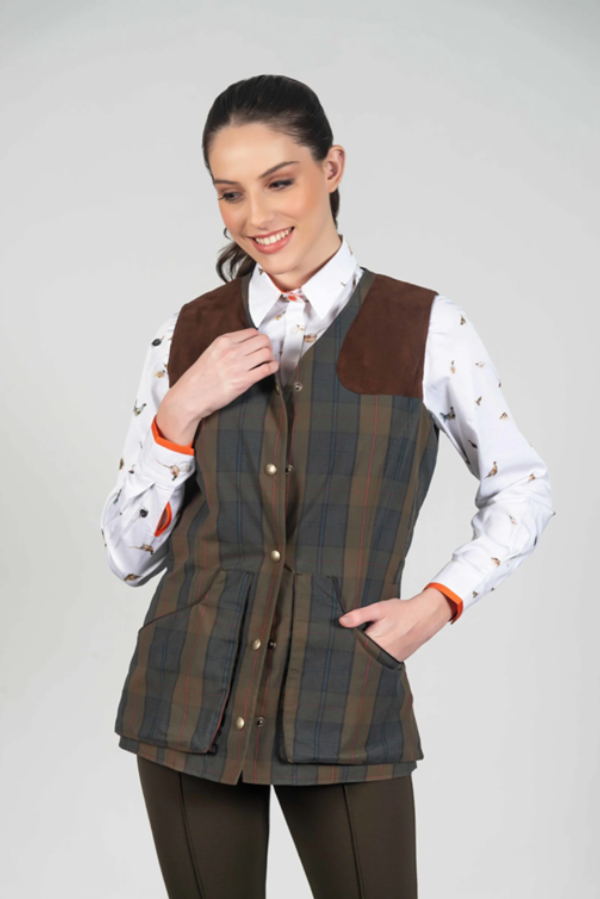 The Legacy and Evolution of Checkered Patterns in British Fashion 4 KATRINA Tartan Wax Cotton Gilet