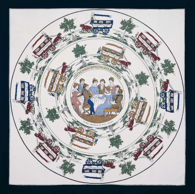 The Silk Scarf: Why This Accessory Belongs in Every Wardrobe 3 Jeu des omnibus et dames blanches, the original Hermès silk scarf