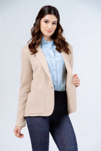 Hartwell FIONNA Camel Knitted Blazer 8 1