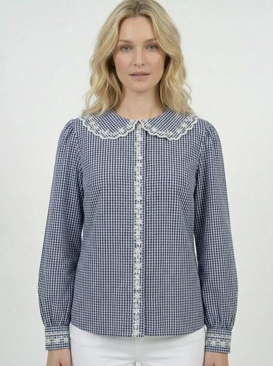 SAMANTHA Blue Gingham 3 Hartwell SAMANTHA Blue Gingham 1