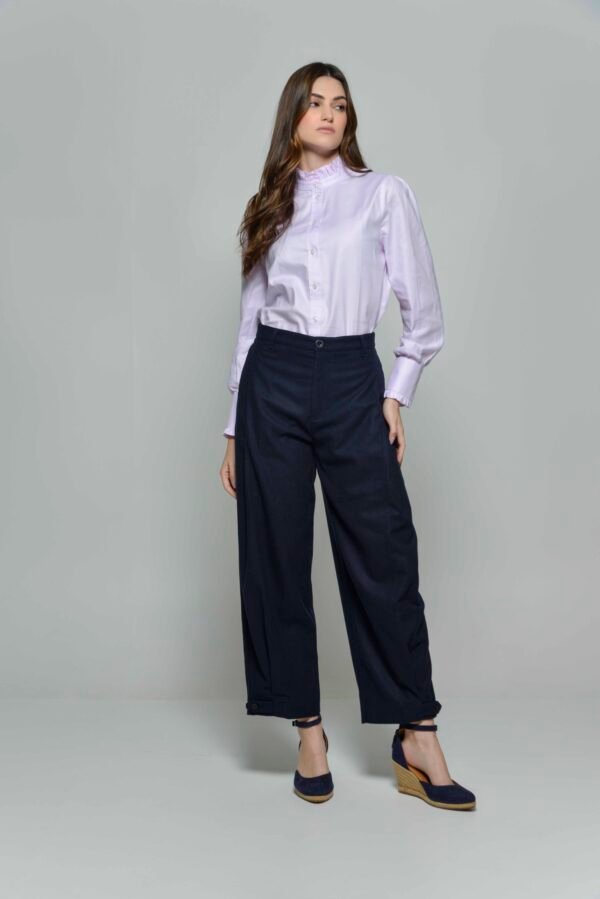 ANTONELLA Navy Flannel Trousers 5 Hartwell ANTONELLA Navy Flannel 3