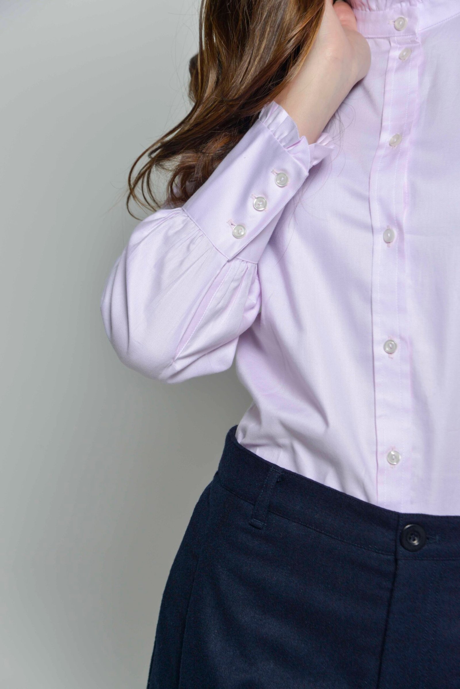 Hartwell HAZEL Pink Oxford sleeve scaled
