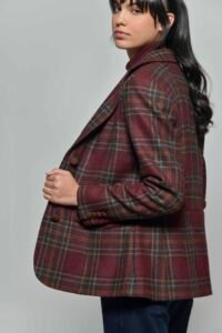 LILIAN Burgundy Check 6 Hartwell ZIA Burgundy Check side