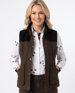 KATRINA Moleskin Olive Gilet